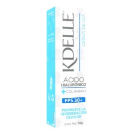 KDELLE Crema Facial Día Ácido Hialurónico Colágeno Vitamina E FPS30+