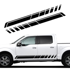 ramuel Compatible with Car Sticker Racing Body Side Stripe Vinyl Modified Stripe Decal Decorative Accessories 2Pcs for F150