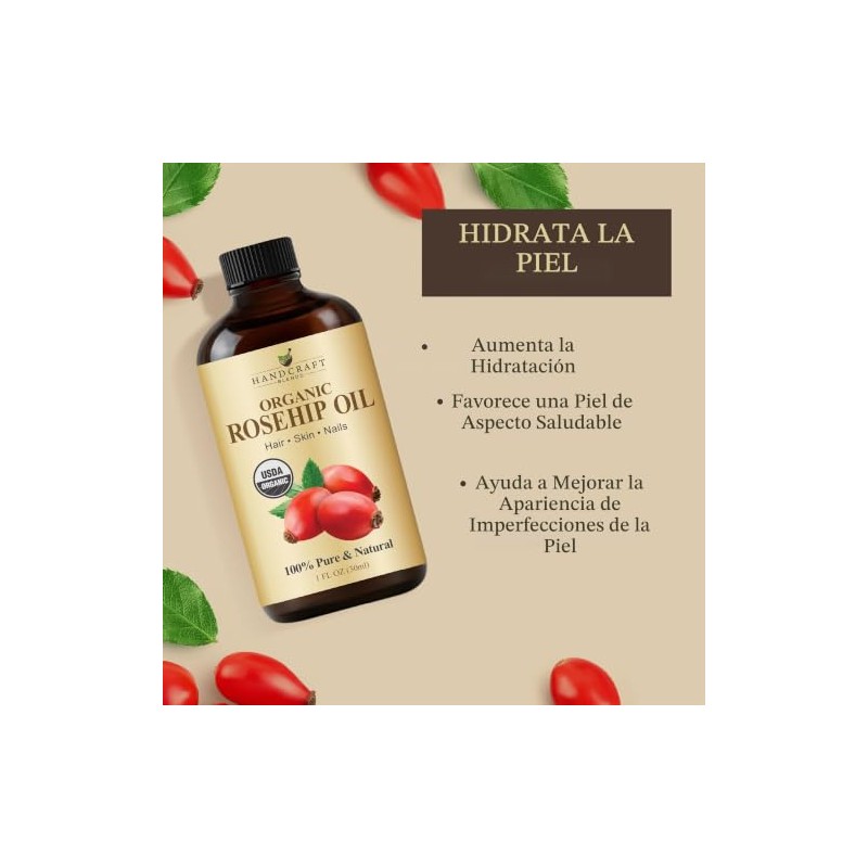 Handcraft Blends Aceite de Rosa Mosqueta Orgánico - 1 Fl