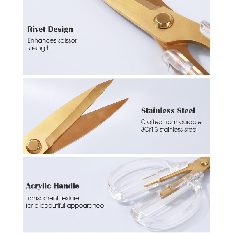 Kitchen Shears Scissors & Sharp Scissors, ARCHIKING 7.7inch Cooking Scissors,