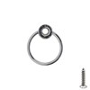 Pastlla 10 Pcs Retro Metal Round Ring Drawer Pulls 1.22"