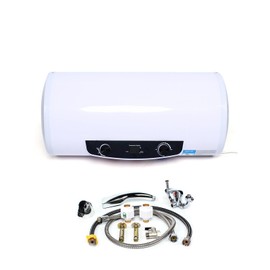 MOQNISE Electric Water Heater 80L/21Gallon Large Water Tank Shower Heater for Bathroom, 110V 1500W Electric Hot Water Heater with Tap Shower, Wall Mounted Water Heater for Kitchens Balconies