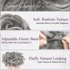 BARSDAR 2 PCS Messy Bun Hair Pieces - Elastic Grey