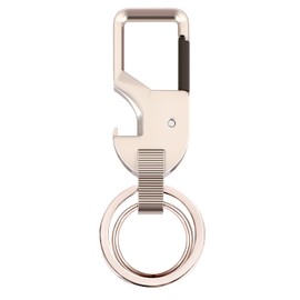 Key Chain with Bottle Opener,Scooter & Car KeyChains for Men and Women,Minimalist Business Style,Electroplating Zinc Alloy, 1 Unit (Silver)