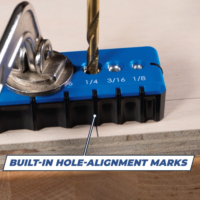 Kreg Portable Drilling Guide - 6 Hardened Drill Guides for