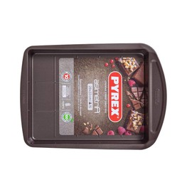 Pyrex Asimetria – 4 x tart/quiche baking trays with removable bottom, 14 x 10 x 4 cm, colour: black. 28 x 22 cm Black