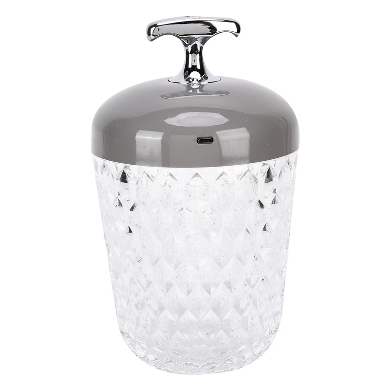 LED Crystal Table Lamp 3 Color Dimming USB Rechargeable Night