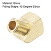sourcing map Brass Hose Fitting Elbow 1/4 NPT Male to