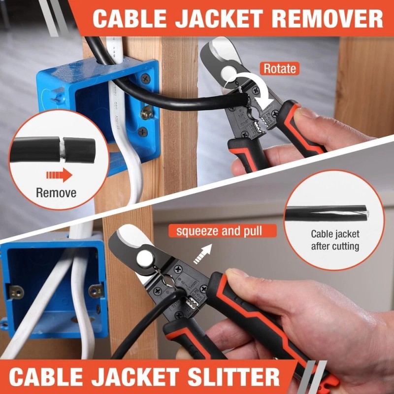 ValueMax 7 Inch Wire Stripper Cable Cutters 4 in 1