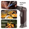 PIPITA Butane Torch Lighter Windproof Cooking Lighter, Adjustable Single Blue