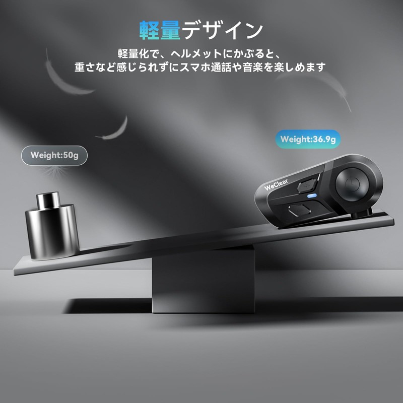 WeClear Motorcycle Helmet Bluetooth Headset, Bike Intercom Earphones, Motorcycle Speaker