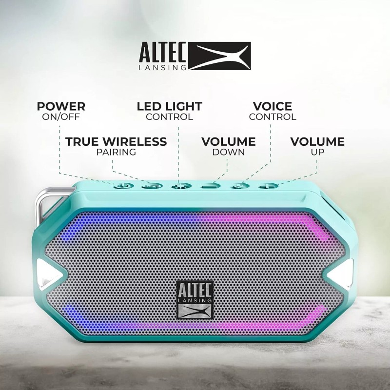 Altec Lansing HydraMini Waterproof Bluetooth Speaker - Teal