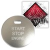 ALWIP Ignition Switch Engine Start Push Button Aluminum Cover (Silver)