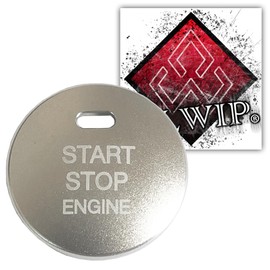 ALWIP Ignition Switch Engine Start Push Button Aluminum Cover (Silver)