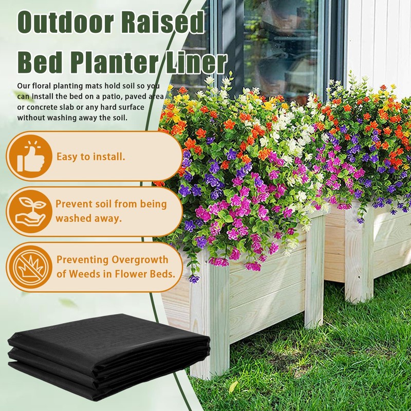 Wshxjzyay 63 * 83 inch Raised Garden Bed Liner, Non