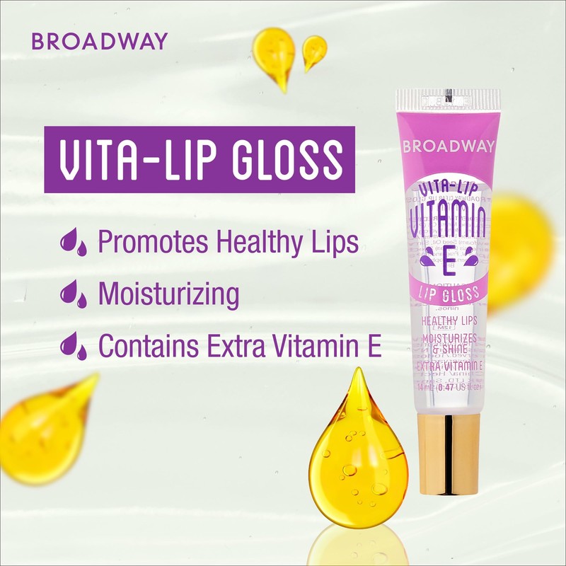 Ruby Kisses Broadway Vita-Lip Clear Lip Gloss (48 Pack), Ultra-Hydrating