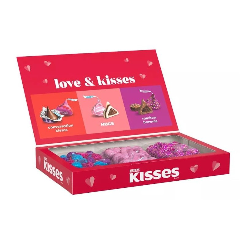 Hershey Kisses Valentine's Day Milk Chocolate Assorted Collection Gift Box