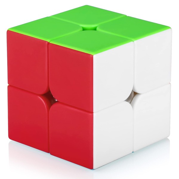 TOYESS Speed Puzzle Cube 2x2 Stickerless, Smooth Magic Cube 2x2x2, 3D Puzzle Toy Gift Christmas Stocking Fillers for Kids & Adults & Boys
