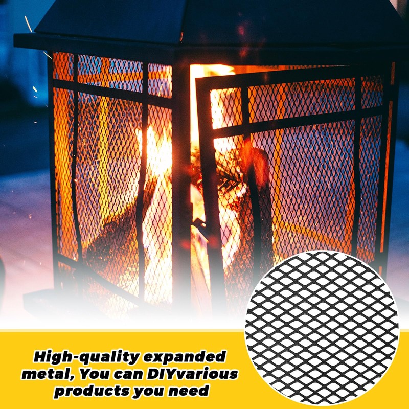 Gisafai 7 Gauge 1'' x 1/2'' Steel Expanded Metal Sheet