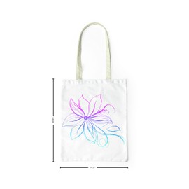 Le Jardin du Lin Printed Shopping Bag, Foldable, Fabric Bag with Two Long Handles, Size: 34 x 40 cm