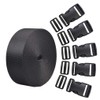 5 PCS 1 Inch Flat Side Release Buckles and Tri-Glide