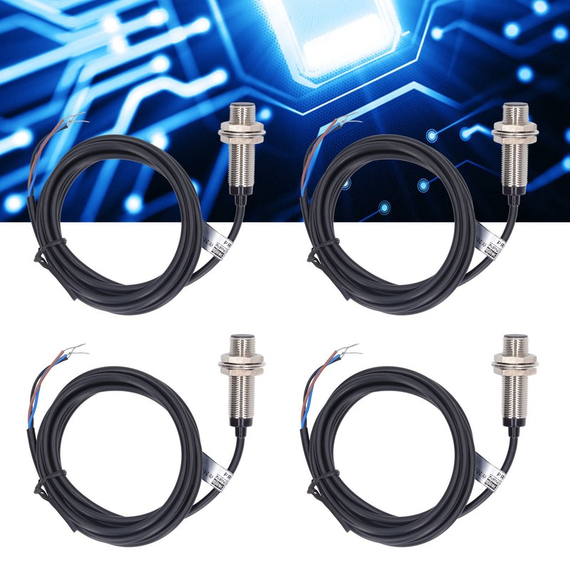 4 Set Inductive Proximity Switch 12mm Dia NPN DC 3