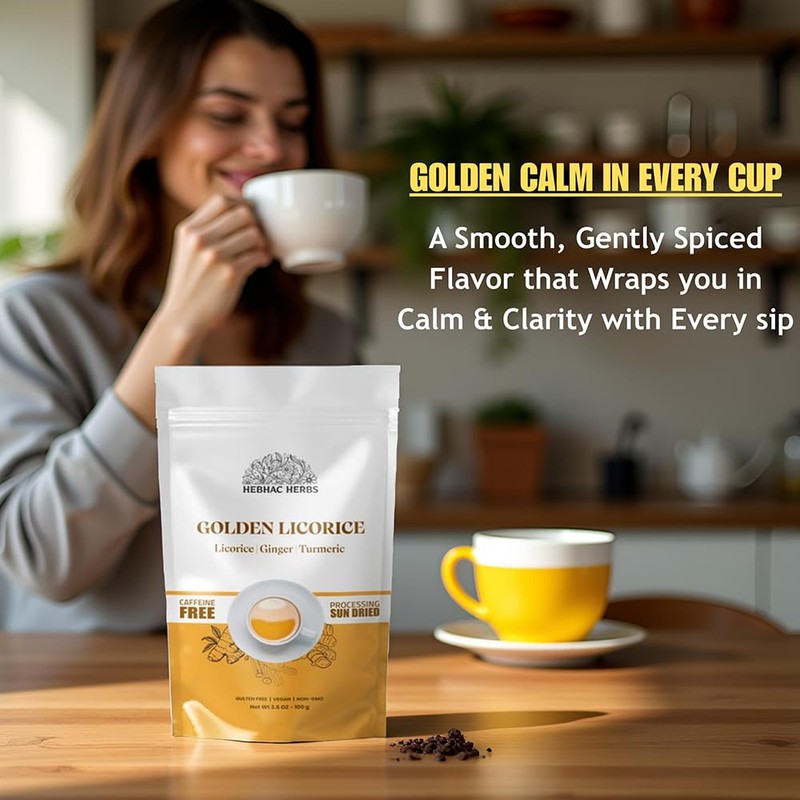 Licorice, Ginger & Turmeric Herbal Tea cut 100g (Golden Licorice