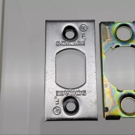 Schlage 12-627 Deadbolt Faceplate Conversion Kit Satin Chrome 1-1/8" Square Corn