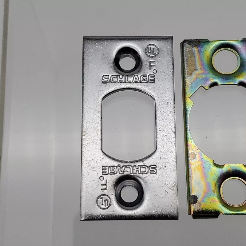 Schlage 12-627 Deadbolt Faceplate Conversion Kit Satin Chrome 1-1/8" Square