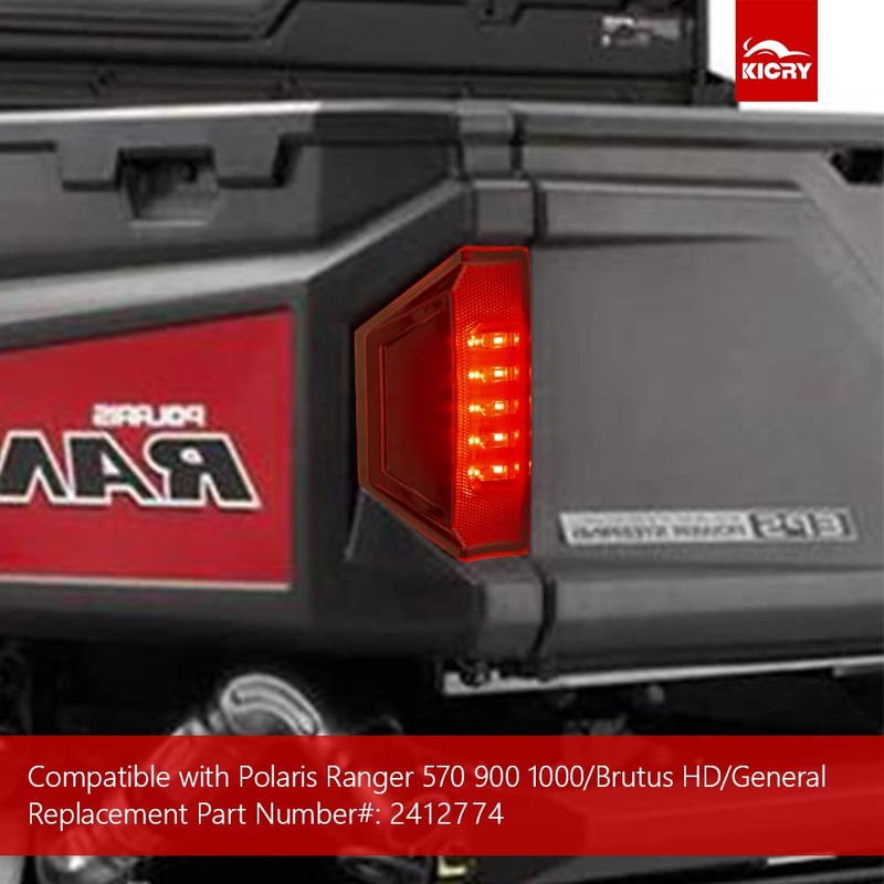 KICRY UTV Ranger LED Tail Lights Rear Brake Stop Taillights