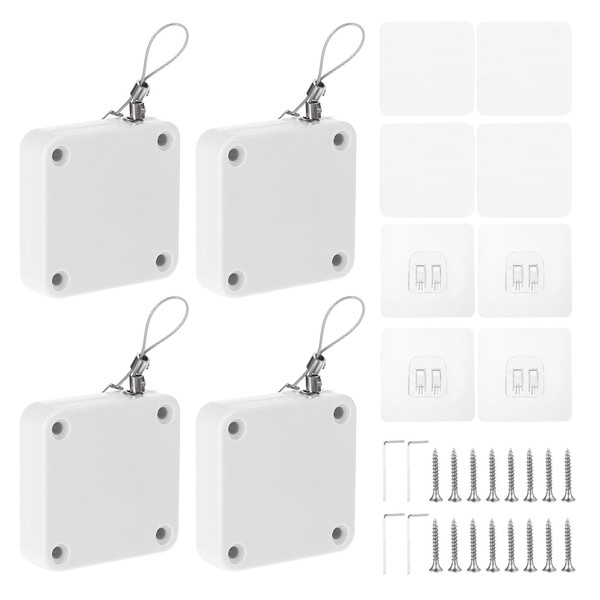 sourcing map Punch-Free 500g Automatic Sliding Screen Door Closer, Multifunctional