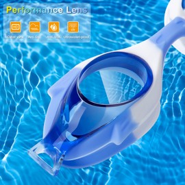 HOTKMB Swimming Goggles for Kid Anti Fog Clear Swim Goggle with Adjustable Head Strap No Leakage UV Protection Lenses for Boys Girls 4-15 years