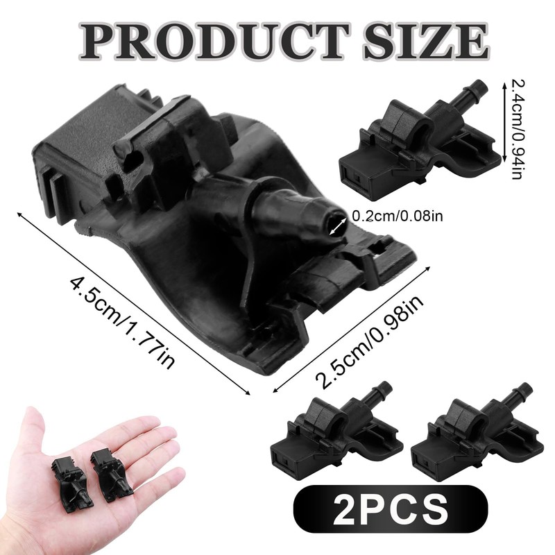 2-Pack Car Front Windshield Washer Jet 1902209 EB3B-17666-AA EB3B17666AA Jet