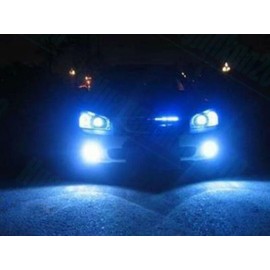 SHENKENUO For 2007-13 GMC Sierra 1500 2500 3500 Ice Blue LED Headlight Hi Low Fog Light 6x