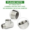 TAISHER 5PCS 304 Stainless Steel Tee Pipe Fittings, 1/4" NPT
