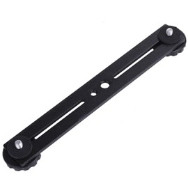 Lebonarier 2 Camera Plate Bracket Head Straight Bracket Flash Bracket Video Light Strobe (Black)