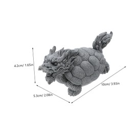 GANAZONO Fish Tank Dragon Turtle Sculpture Handpainted Feng Shui Tortoise Figurine for Luck Prosperity Durable Micro Landscape Decoration for Aquariums Gardens Housewarming