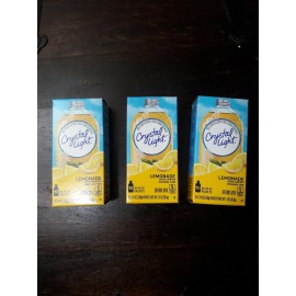 Crystal Light On The Go Lemonade  Soft Drink Mix Sugar Free 3 Box's - 30 Packets