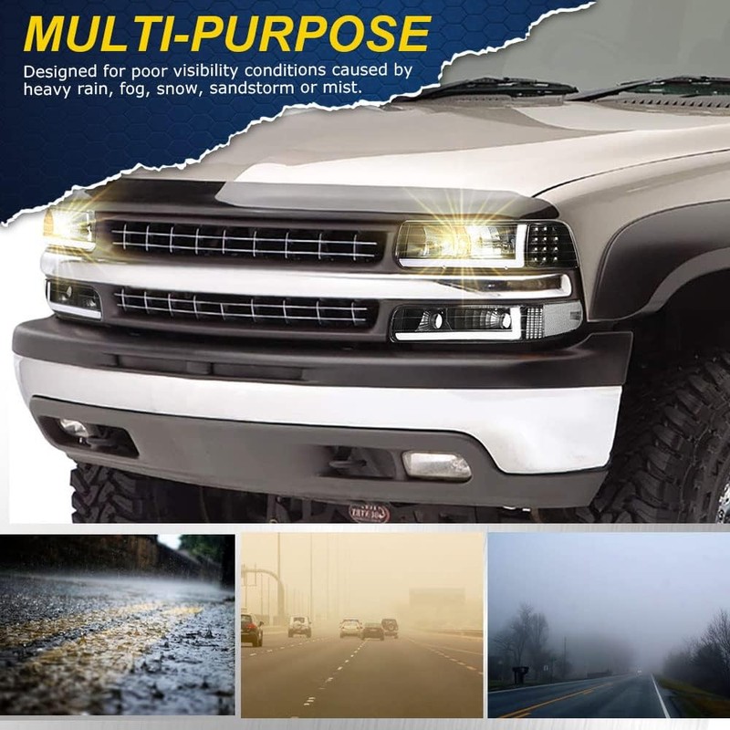 G-PLUS LED DRL Headlights, Compatible with 1999-2002 Chevy Silverado 1500