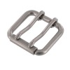 Buckleguy.com B7357 Nickel Matte, Double Prong Roller Buckle, w/Textured Roller,