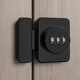 Number Lock Swing Door Latch (Black) Drawer Lock