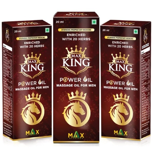 Max Ayurveda King Power Oil for Men - Pack of 3