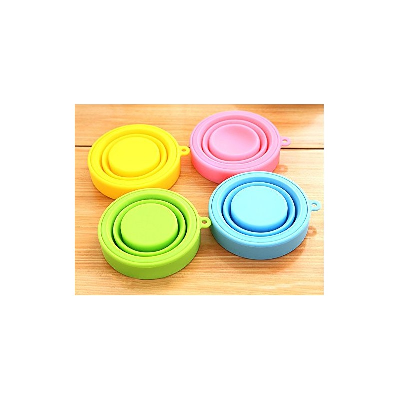 WOIWO 2PCS Candy-Colored Travel Silicone Folding Cup Outdoor Exercise Retractable