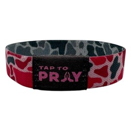 Tap To Pray™ Wristbands - River Rock Camo Pink & Ash - Size: X-Small
