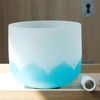 Leize Blue Lotus Design Quartz Crystal Singing Bowl G Note