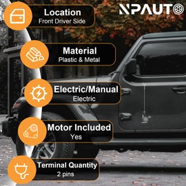 NPAUTO Front Left Driver Side Power Window Regulator with Motor Replacement for Freightliner Columbia Century Class Coronado Argosy 2003 2004 2005 2006 2007 2008 2009 2010 2011, 741-5204