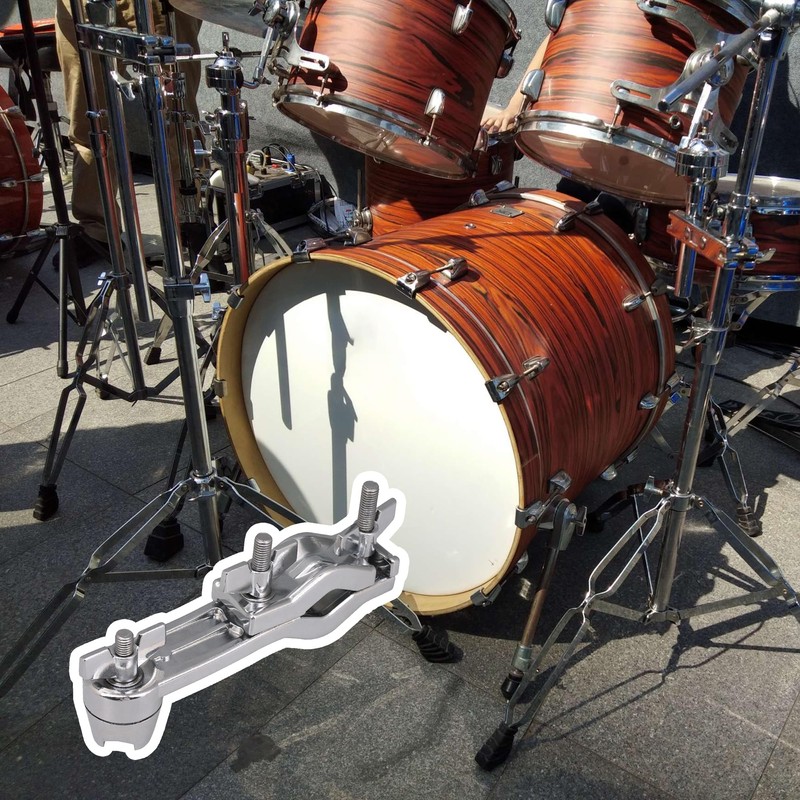 Bstinay Percussion Drum Connecting Bracket Drum Set Connecting Clamp Holder