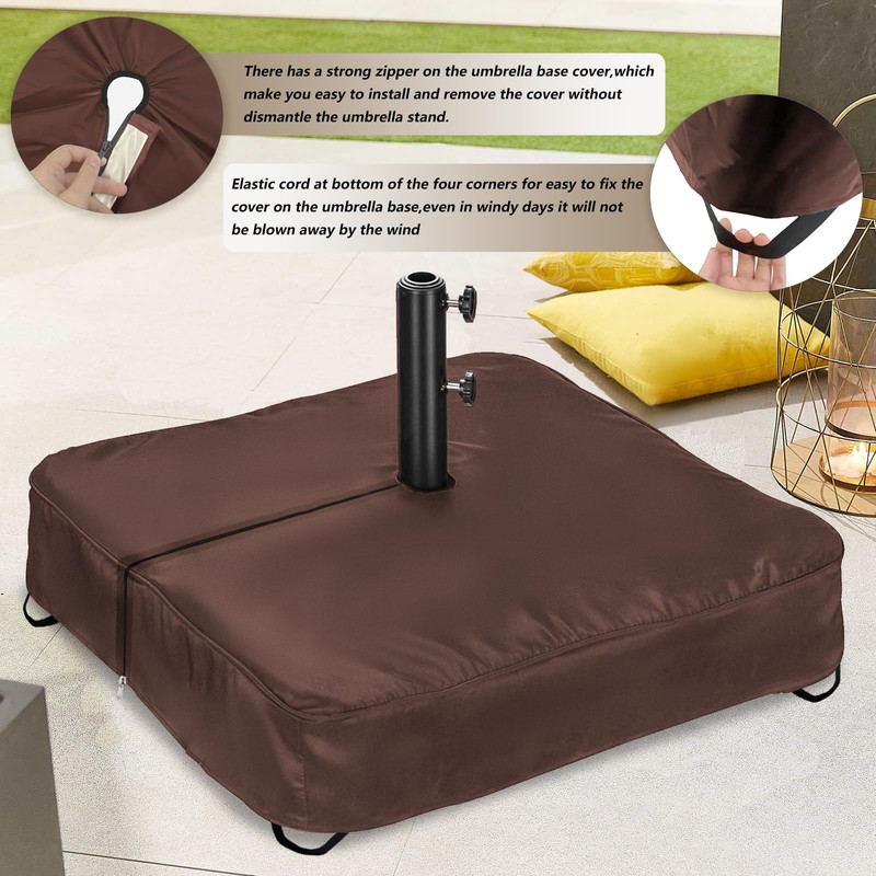 Rileytee Patio Umbrella Base Cover,Outdoor Heavy Duty 600D Waterproof Anti-UV
