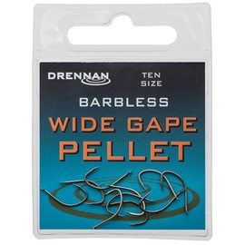 Drennan Barbless Wide Gape Pellet Hooks: 14