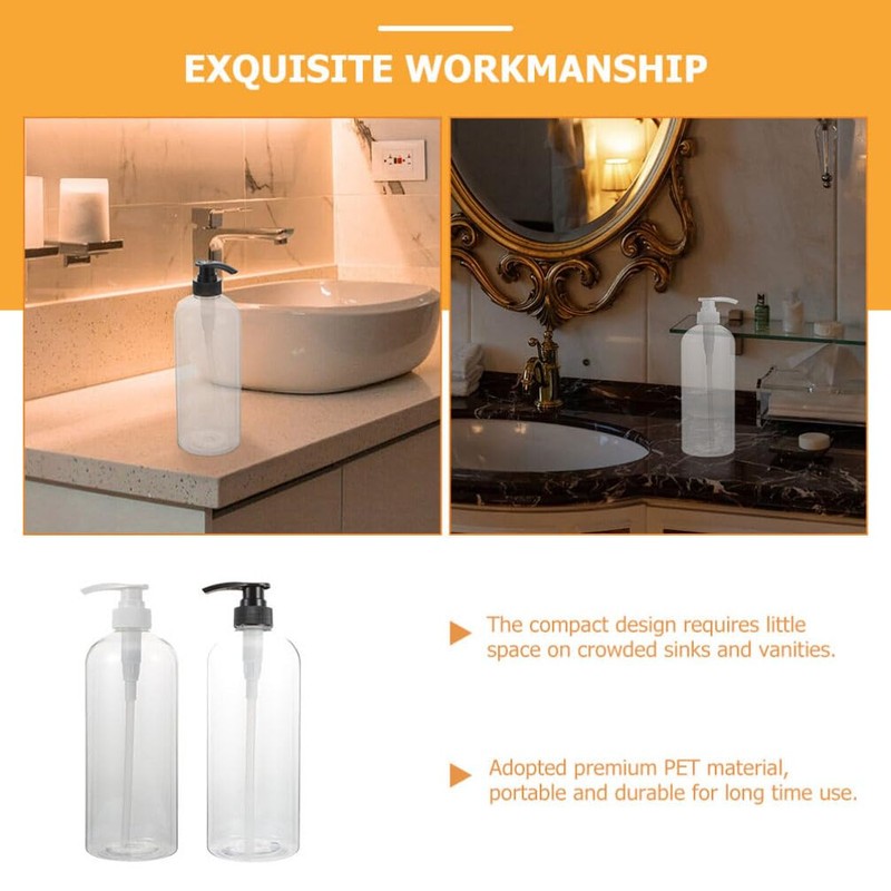WINOMO Shampoo Bottle, Set of 2, 33.8 fl oz (1,000